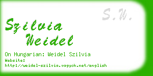szilvia weidel business card